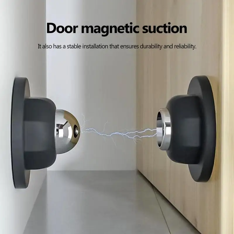 Door Stops for Wall Security Door Stopper No Drilling Wall Protector Door Magnetic Catch Adhesive Door Stops for Bottom of Door