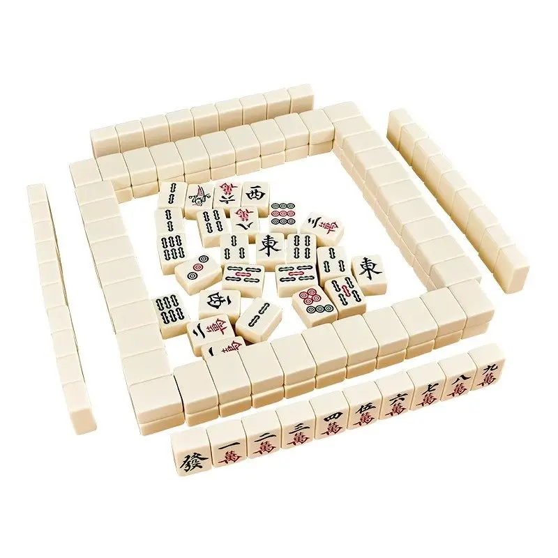 Household hand-rubbing first-class mahjong, medium and large mahjong tiles, imitation jade color tooth yellow 36 40 42MM