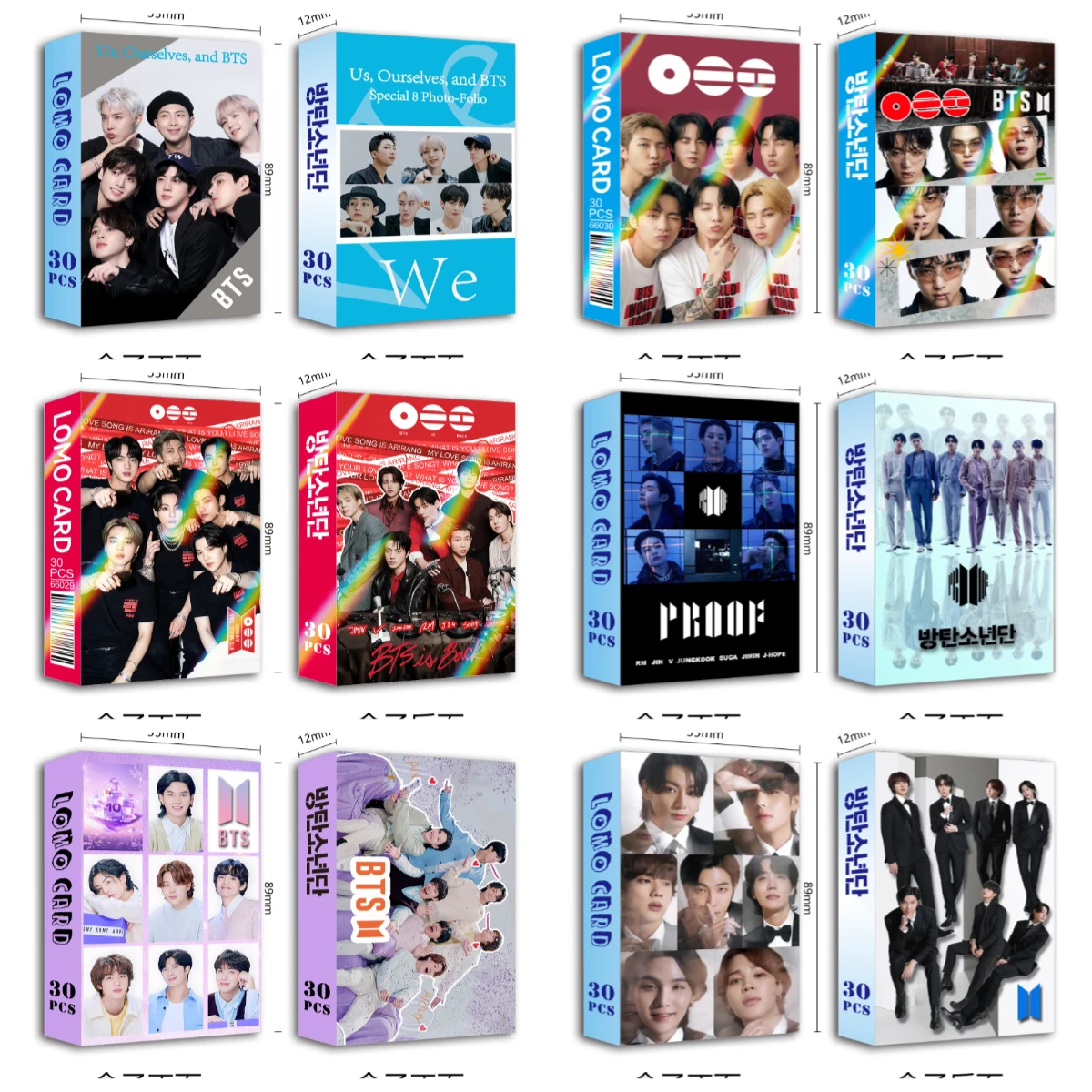 2026 Hot 30Pcs BTS Double Sided Laser Lomo Cards KPOP BTS HD Photocard Fans Collection Idol Photo Gift