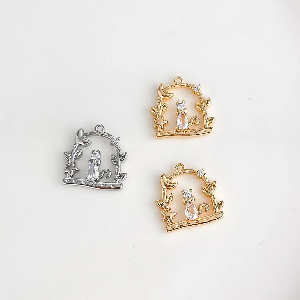 

Сердечный дизайн 30 шт. 17*17 мм медный кулон/покрытие из настоящего золота/форма кошки/ювелирные аксессуары/ручная работа/подвески «сделай сам» # 196073