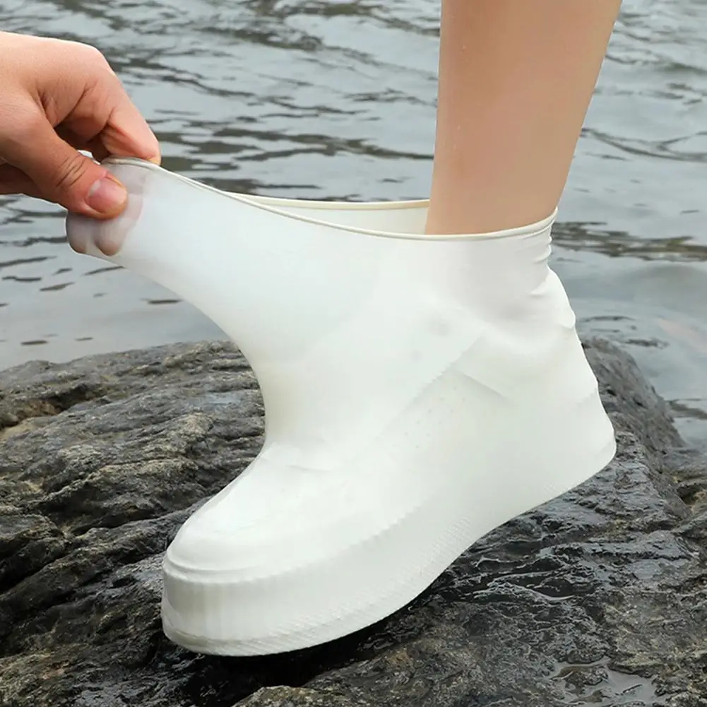 1Pair Latex Rain Boot Overshoes Travel For Outdoor Use Latex Waterproof Shoe Covers Rainy Day Non-slip Shoe Cover Outdoor G O8T9