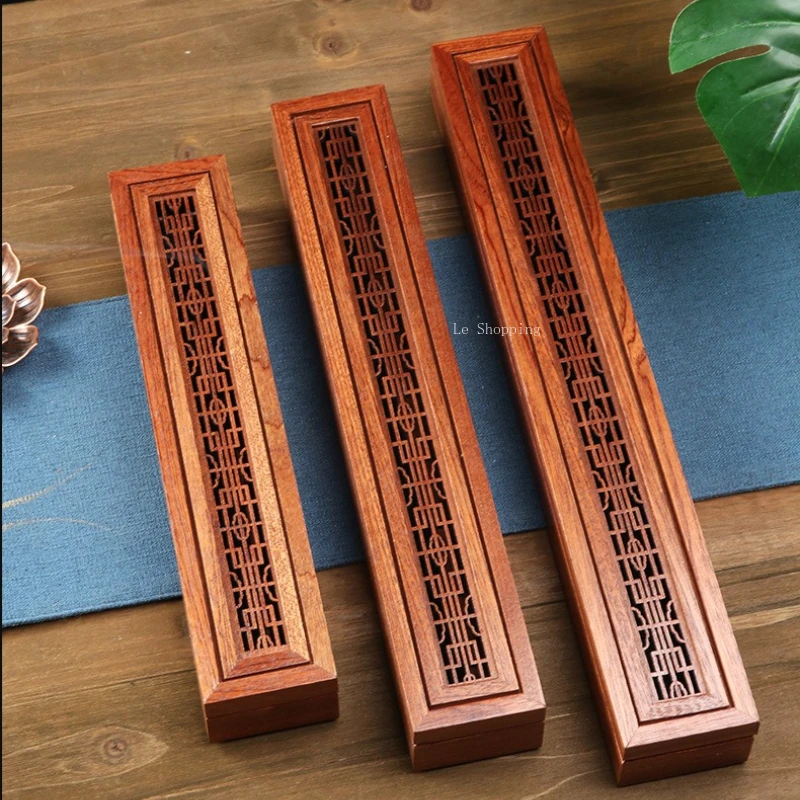 Lengthen Widen The Wooden Incense Burner Carved Hollowed-out Patterns Religious Air Purification Products Store Incense Sticks