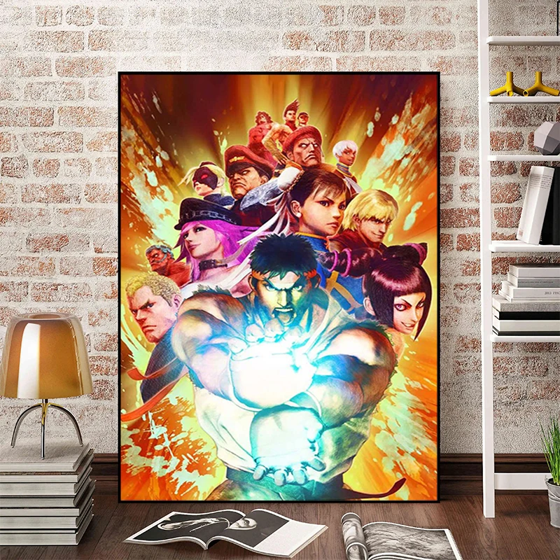 

Street Fighter Wall Decoration for Home Decorations for the Room Decorative Painting Poster Video Game Canvas Decor Art Posters