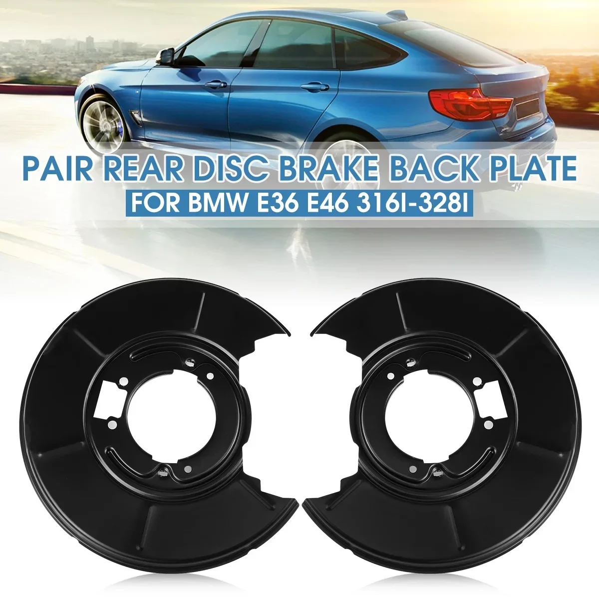 

2x Rear Brake Discs Dust Cover Plate Shield For BMW 3 E36 E46 Z4 E85 E86