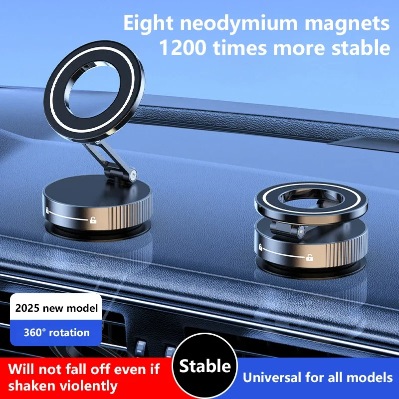 Xiaomi Vacuum Magnet Phone Bracket Multi-angles Adjustment Strong Magnetic Suck Design Foldable Car Holder For Navigation Stand - náhled 4