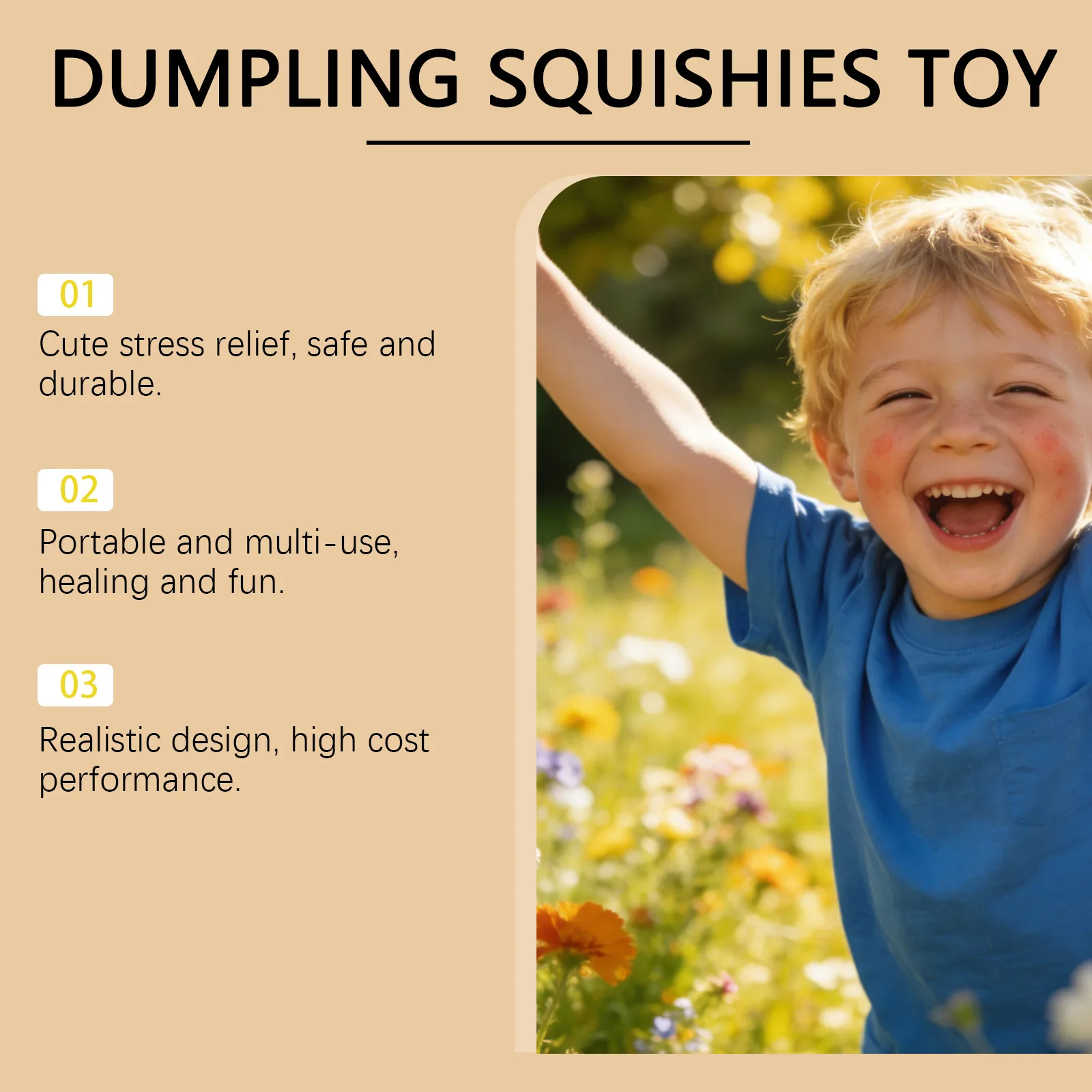 1：1 Needoh Slow Rebound Simulation Flash Dumpling Squishy Toy Soft Squeeze Stress Relief Decompression Ball For Kids And Adults view 5