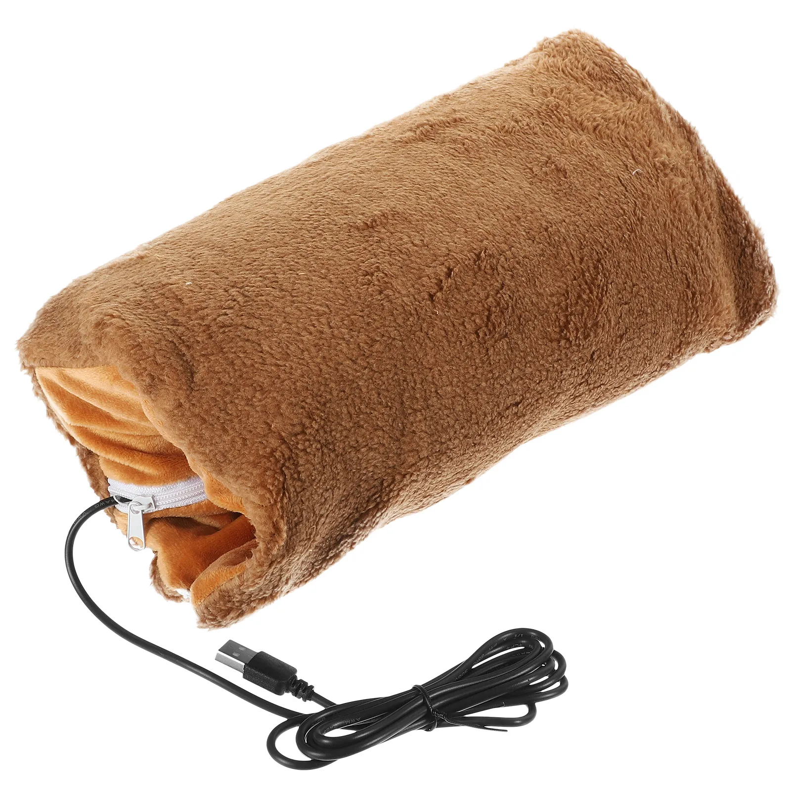 

Portable Hand Warmer USB Rechargeable Brown Color Random Zipper Winter Warmth Electric Muffs Safety Tools Camping Hiking