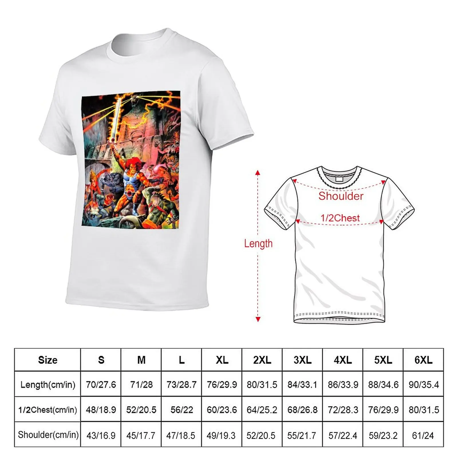 Thunder Sword T-Shirt No Iron Casual Short Sleeve Top