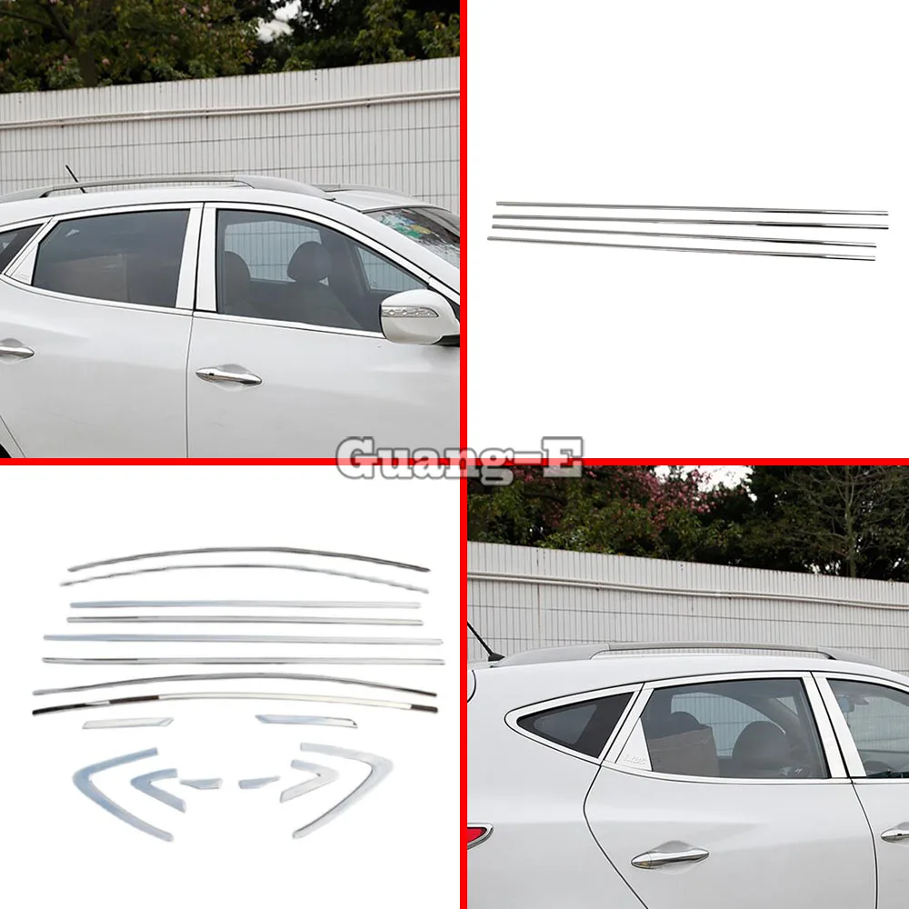 

For Hyundai IX35 2010 2011 2012 2013 2014 2015 2016 2017 Stick Glass Window Garnish Pillar Middle Column Strip Trim Panel Cover
