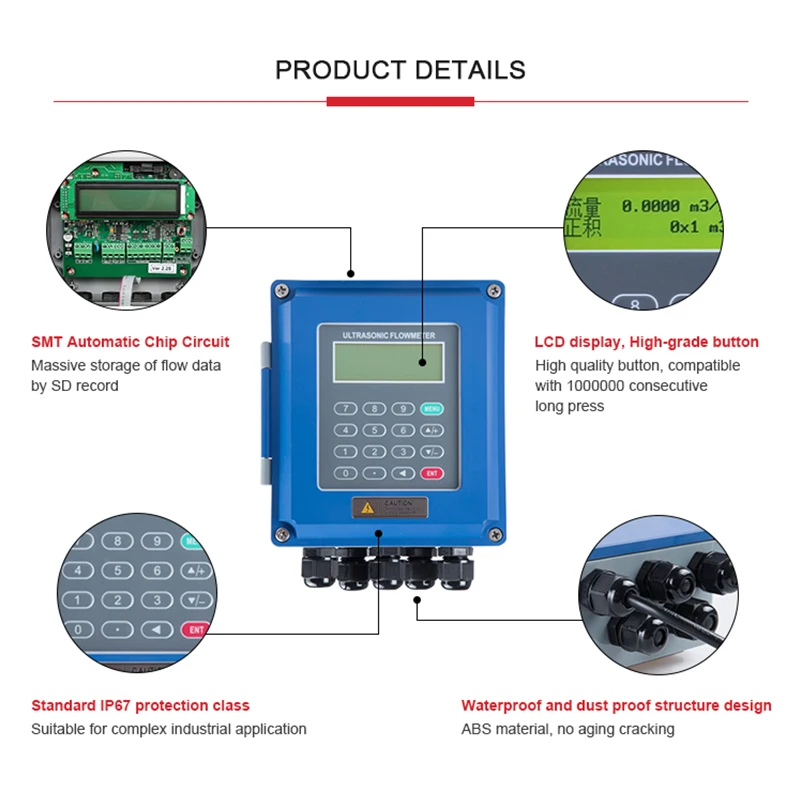 4-20mA RS485 Portable Ultrasonic Flow Meter Price
