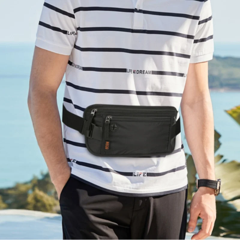 Riñonera Oculta Antirrobo para Viaje, Unisex, Multifuncional, Ajustada, Porta Pasaporte y Documentos, Resistente a Salpicaduras, Ligera