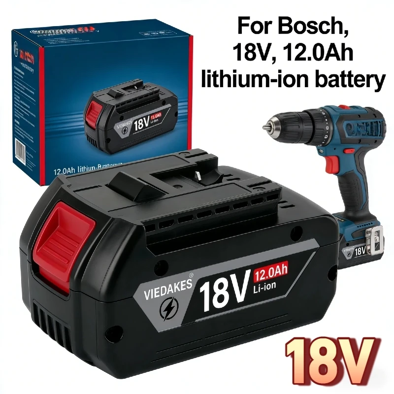 

Lithium-Ion 18V 12Ah Battery for Bosch 18V Battery Replacement BAT609 BAT618 ProCORE18V Tool Battery