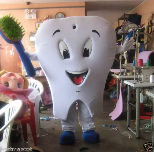 New Adult Hot Sale Tooth Dentist Mascot Costume Christmas Fancy Dress Halloween Mascot Costume Free Ship