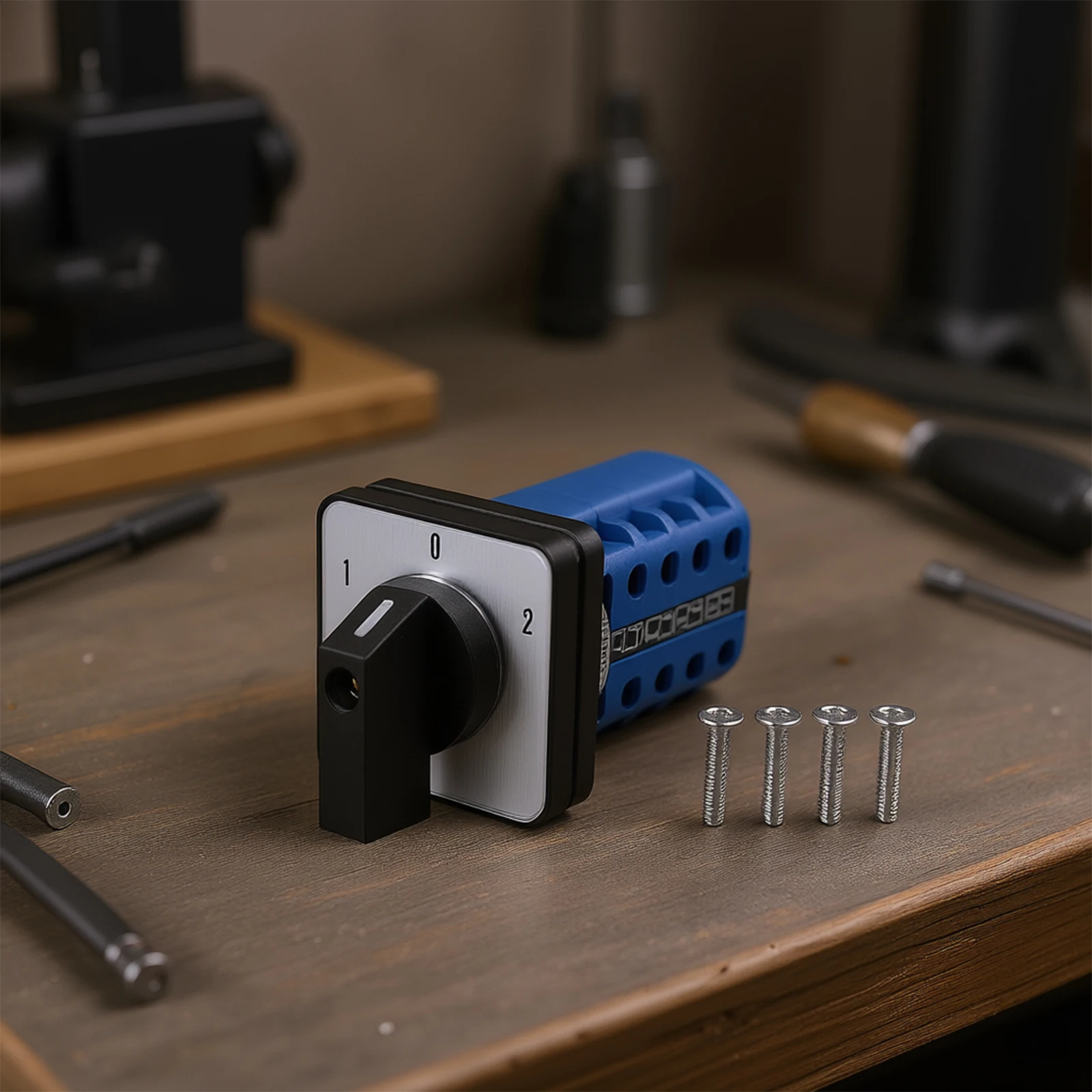 

20A Rotary Cam Transfer Switch 4 Poles And 16 Terminals Compact Panel Size Industrial Motor Control Switch Circuit Breaker