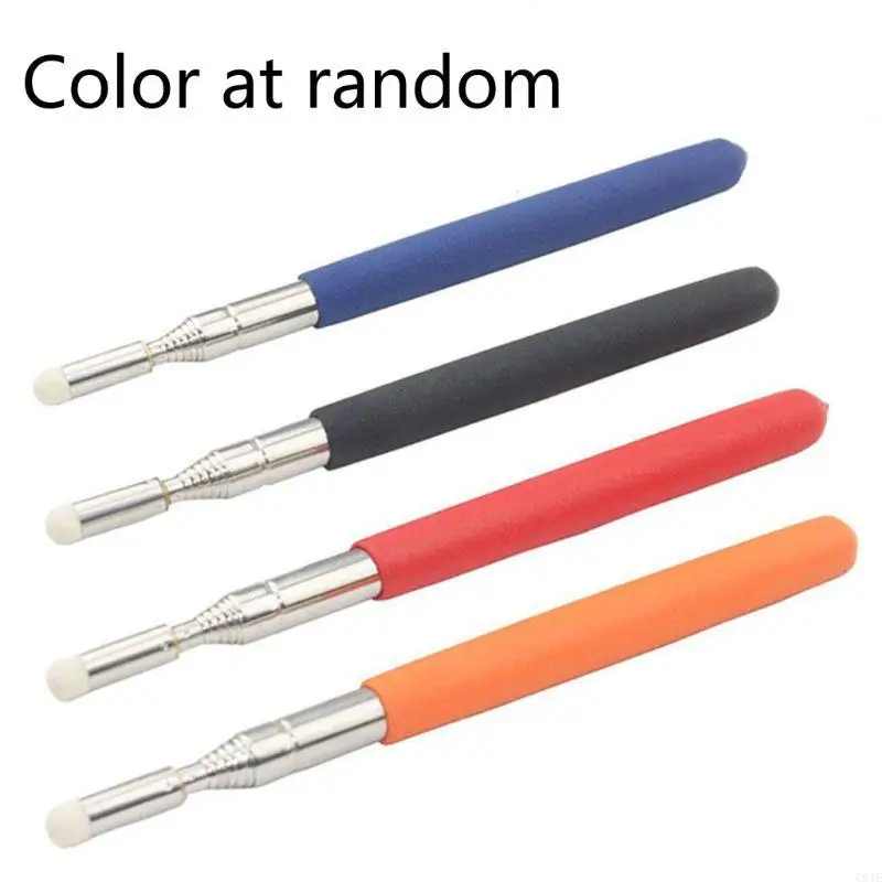 781E Teleskopik Diperluas Stainless Steel Tangan Tongkat Tongkat yang Dapat Ditarik Teaching Whiterboard Grip & Nib
