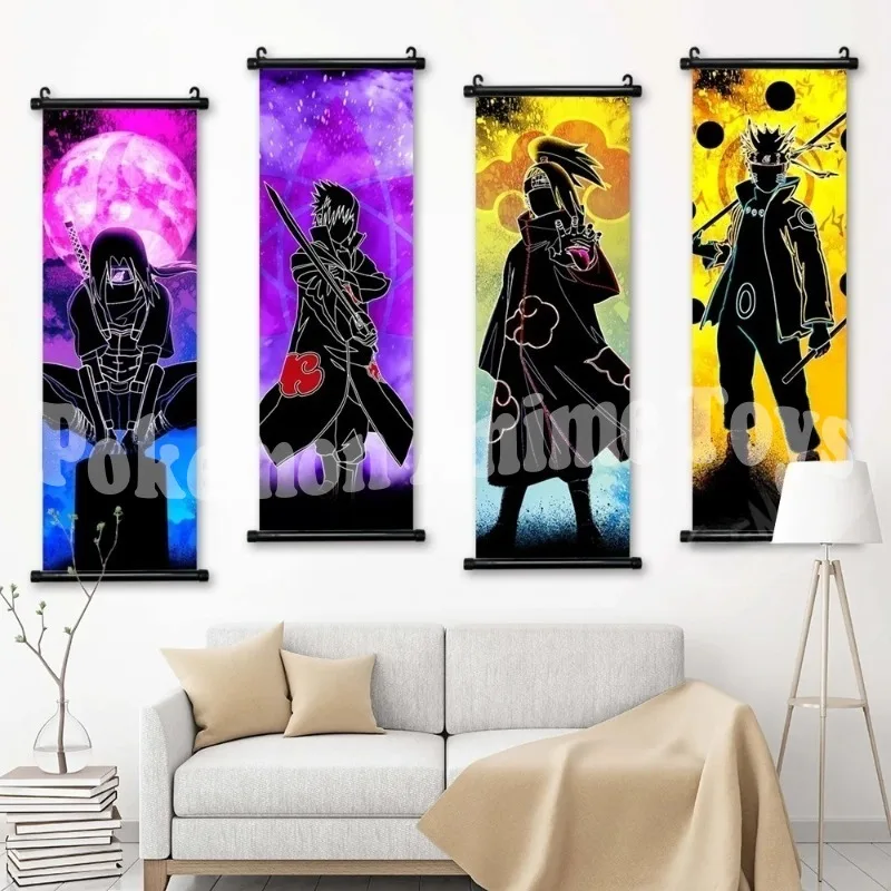 Wall Artwork Anime Canvas Naruto Painting Hatake Kakashi Picture Uzumaki Print Namikaze Minato Poster Hanging Scrolls Home Decor