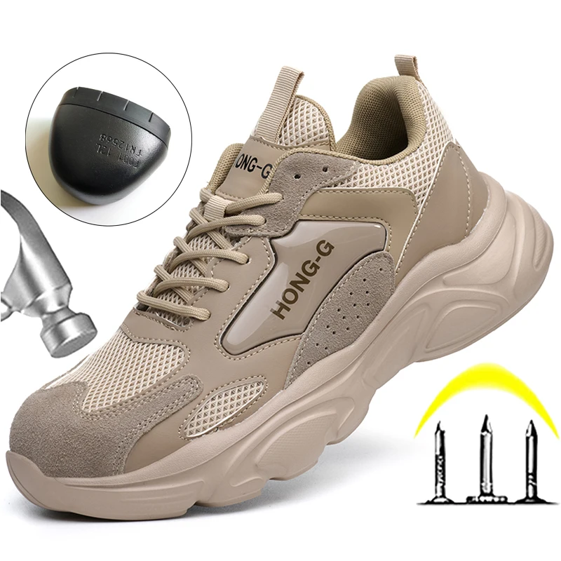 

Дышащая обувь со стальным носком, устойчивая к проколам рабочая защитная обувь, легкая защитная обувь, удобные защитные рабочие кроссовки, мужские ботинки