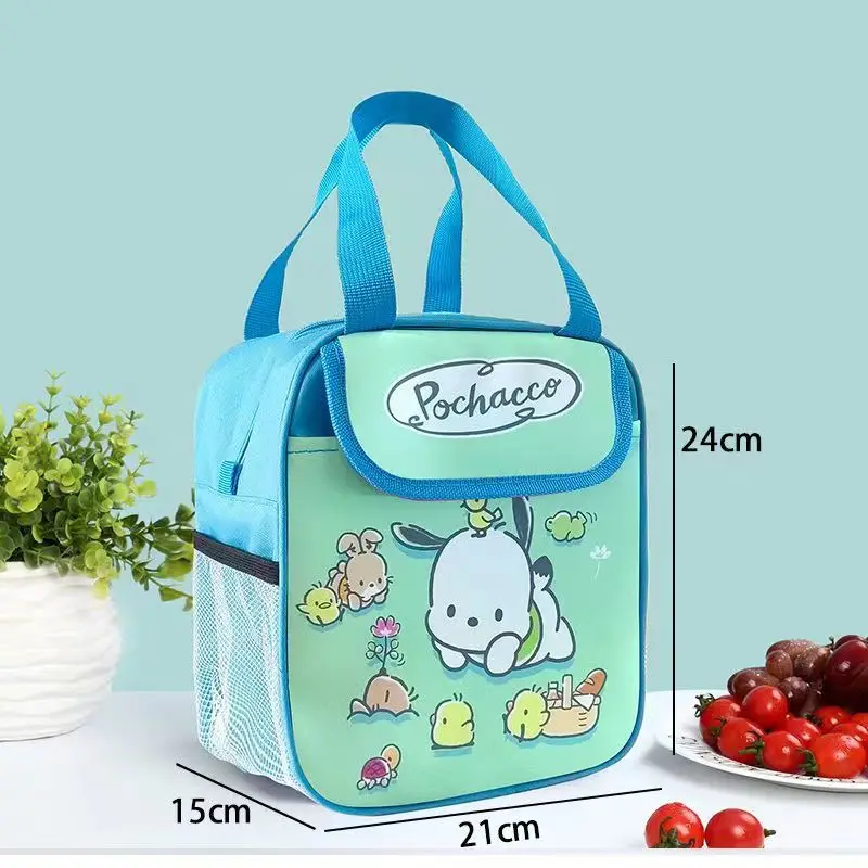 Sanrio Isolatie Lunchbox Tas Hello Kitty Kuromi Melody Cinnamoroll Cartoon Student Grote Capaciteit Draagbare Dikker Lunch Tas