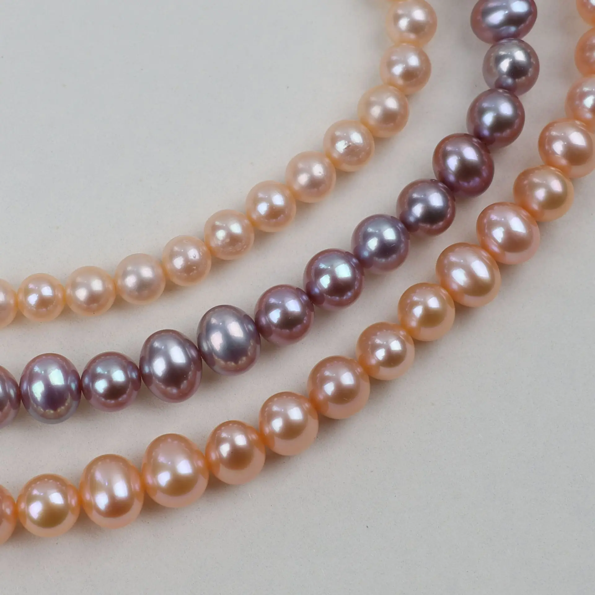 7/8/9MM Candy Purple Round Freshwater Pearl Loose Beads Semi-finished String Bead For Women DIY Necklace Bracelet Making Jewelry