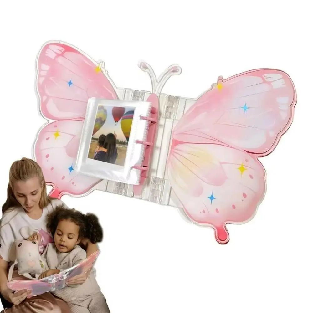 

DIY Butterfly Collector Book Acrylic Desktop Ornament Loose-leaf Photo Album Ins Style Large Capacity Star-chasing Storage Album