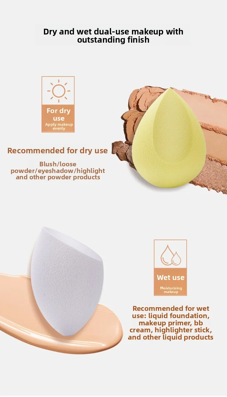 مجموعة خلاطات التجميل الرطبة والجافة لا تأكل مسحوق اللون قطرات الماء خلاط التجميل الإسفنج نفخة أداة ماكياج