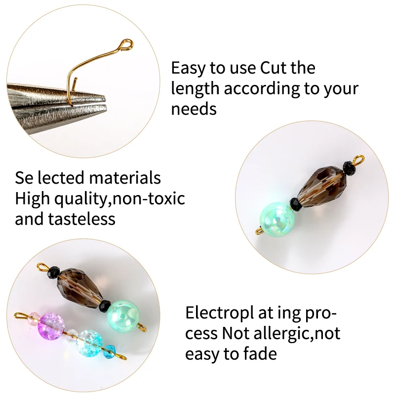 100-200 Teile/los Zink-legierung Auge Kopf Pins Eyepins Nadeln Perlen für DIY Schmuck Machen Erkenntnisse Zubehör Liefert 8 farben – Detail 6