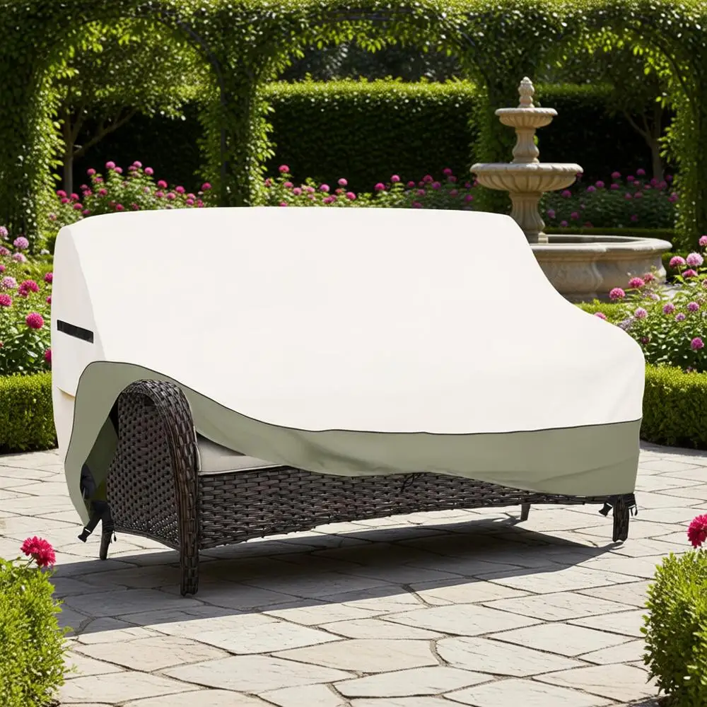 

Чехол для 3-местного уличного дивана, 79x38x35 см, водонепроницаемый чехол для садовой мебели из ткани 600D, бежевый