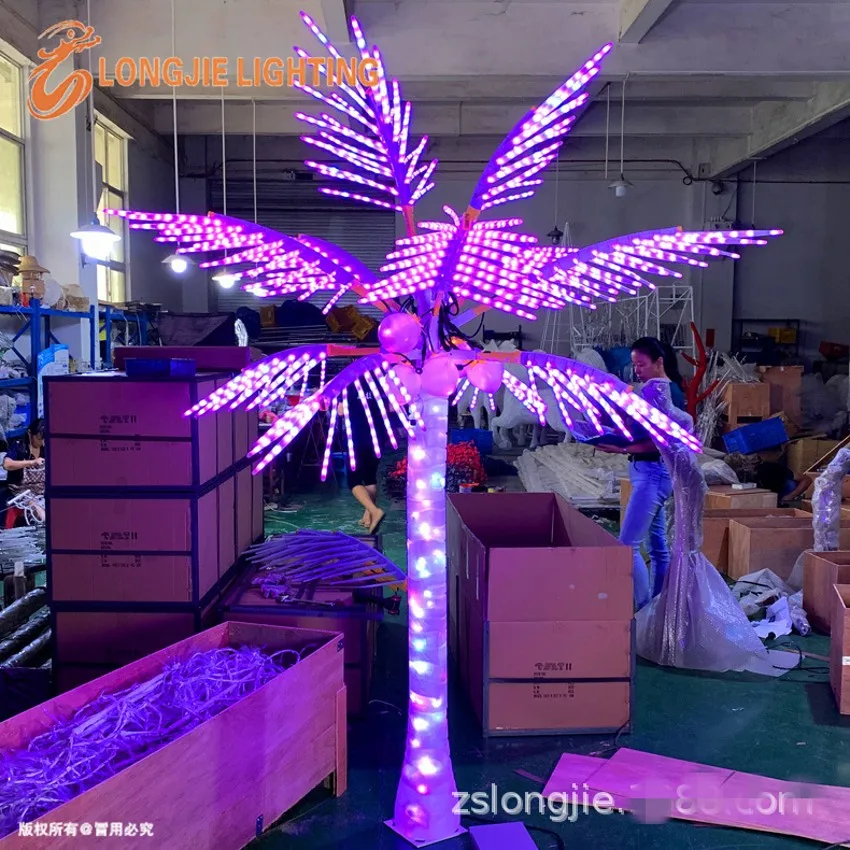 New Outdoor Led Artificial Coconut Tree Light Christmas Tree Lamp Height 110vac 220vac Rainproof Drop