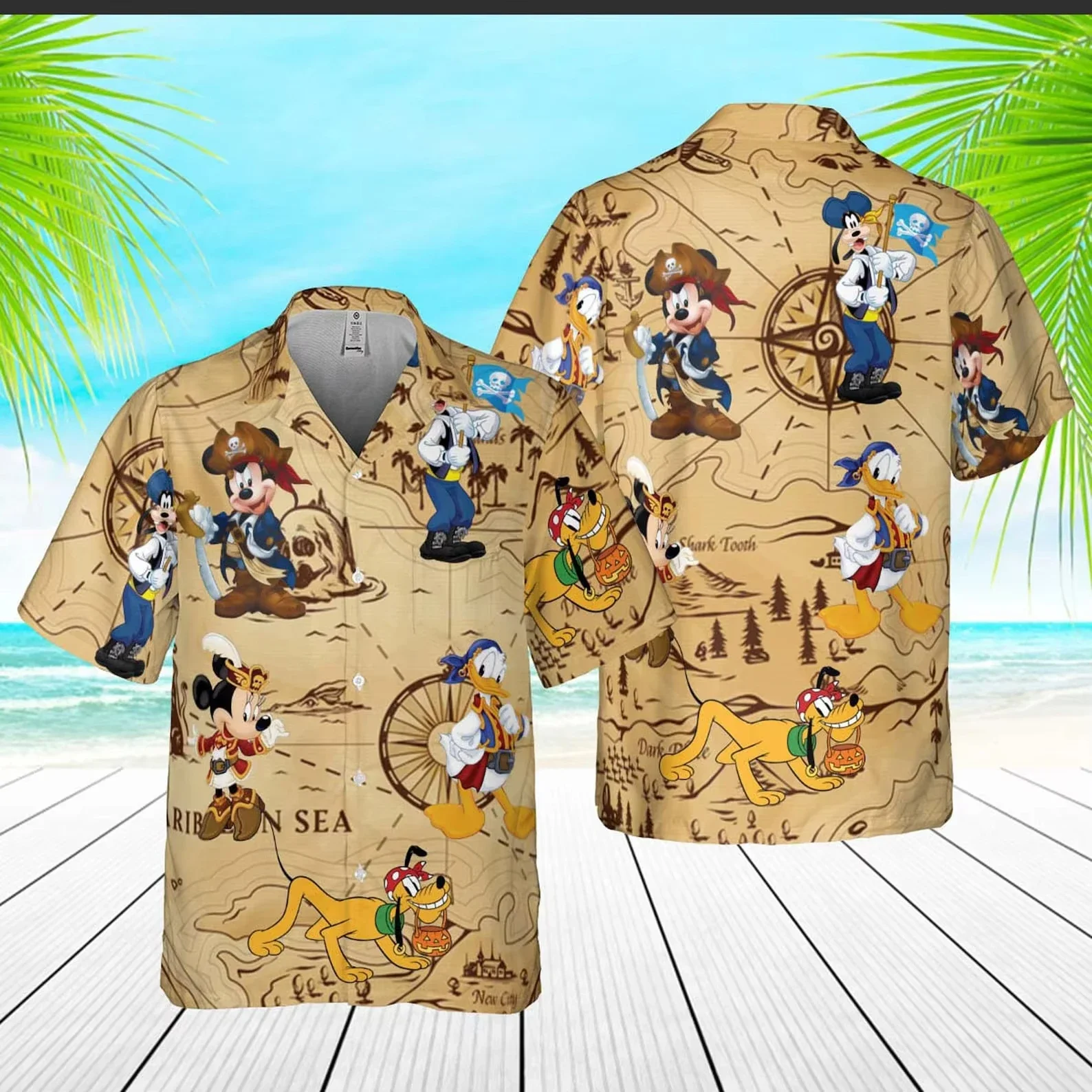 Disney Cruise Hawaiian Shirt Men's Button Up Shirt Mickey Cruise Hawaiian Shirt Disneyland Mickey And Friends Hawaiian Shirt