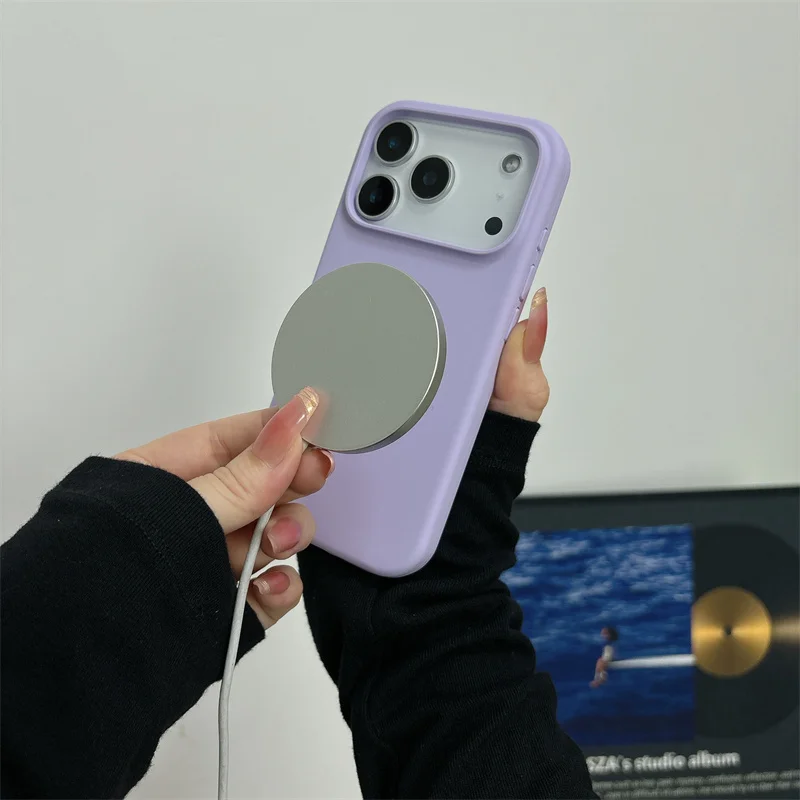 حافظة من السيليكون السائل المغناطيسي لهاتف آيفون 17/17 Air/17 Pro/17 Pro Max لهاتف Magsafe غطاء فتحة الكاميرا الكبيرة مقاوم للصدمات #3