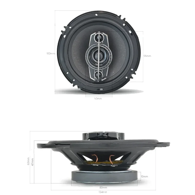 Altoparlante coassiale TS1695S da 6 pollici APPLIA-4 Ohm, tromba full-tone per sistema audio per auto modificata