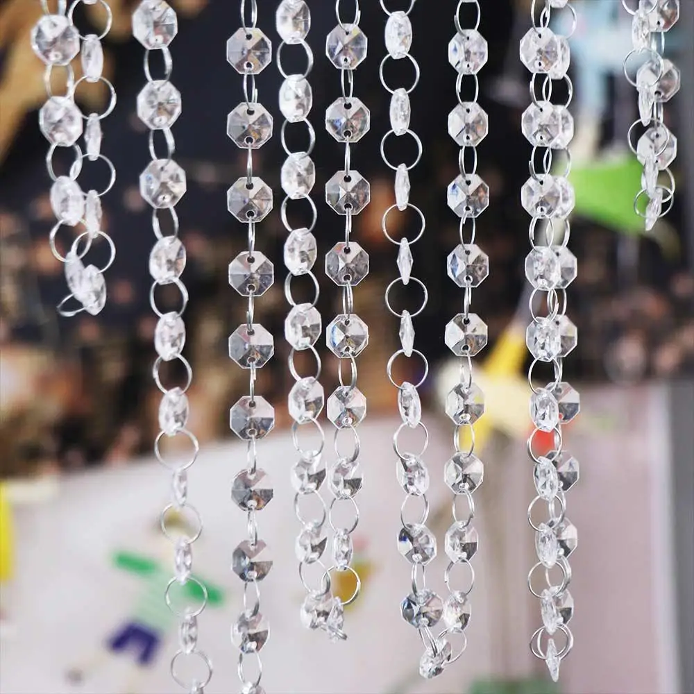 

5M Octagonal Acrylic Wedding Decoration Pendant Curtain Crystal Bead Garland