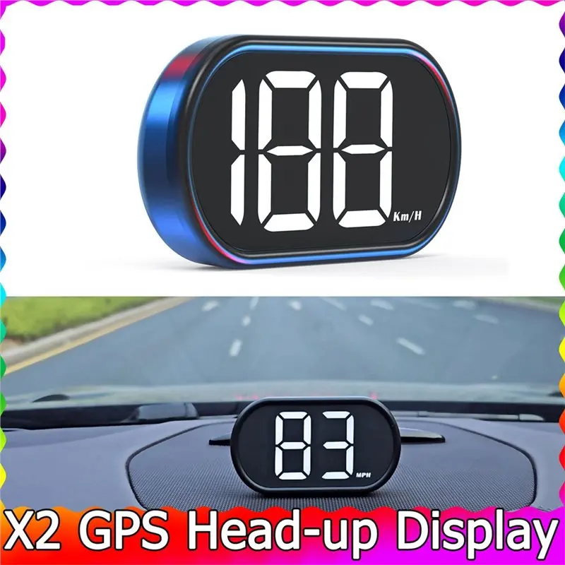 RALCA-Big Font 3 Inch HUD X2 Digital Speedometer Gauge GPS Km/H Head Up Display Speed HD Head Up Camera Automotive Accessories