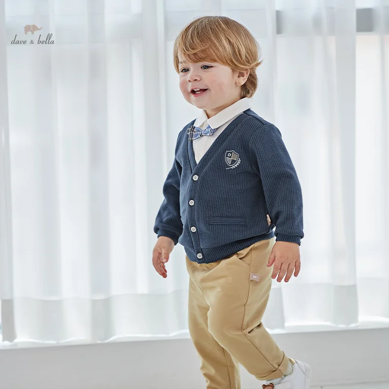 Dave Bella Children's Suit 2024 New Spring Boy’s Two-Piece Formal Casual Cool Cute Fashion Gentleman Costume Party DB1248172