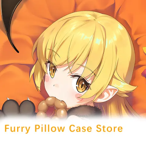 Dakimakura Cover Monogatari Oshino Shinobu Anime Double-Sided Print Pillowcase Life-Size Body Pillow
