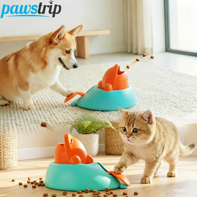 Juguete Interactivo Dispensador de Comida Lenta para Perros y Gatos Pequeños y Medianos, Juguete Dispensador de Golosinas Divertido para Mascotas, Suministros para Mascotas