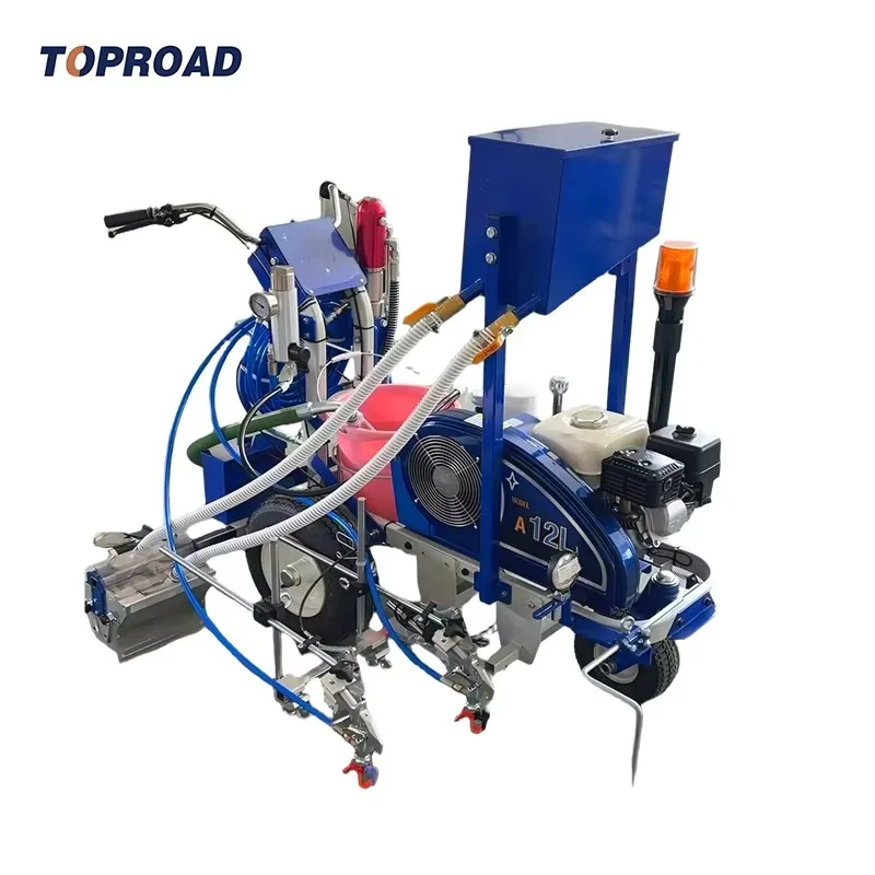 5.5HP Hydraulic Cold Spray Road Marking Machine With Glass Beads Dispenser For Water Based Paint