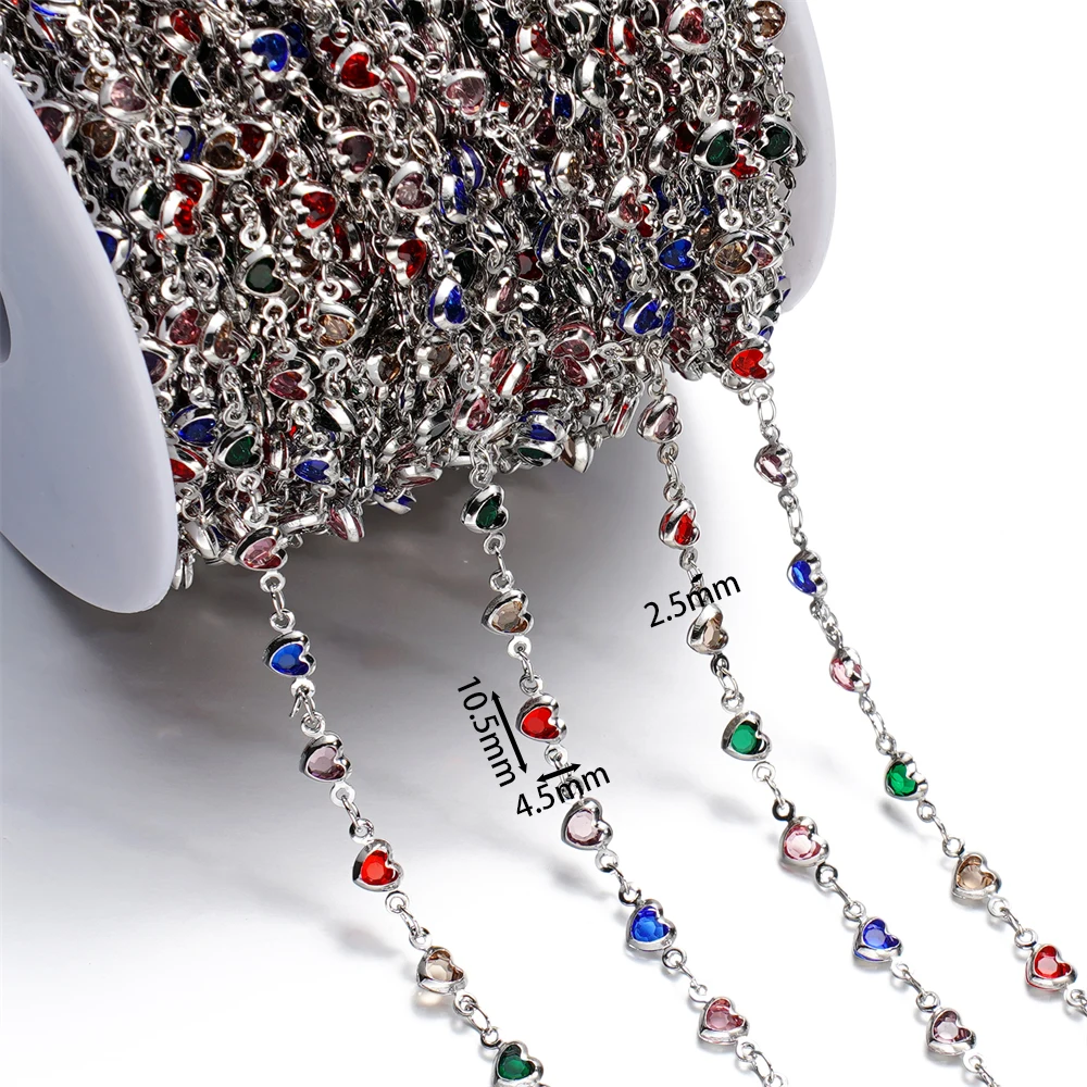 1 meter koperen ketting met kristallen kralen ketting DIY ketting armband voor sieraden maken benodigdheden