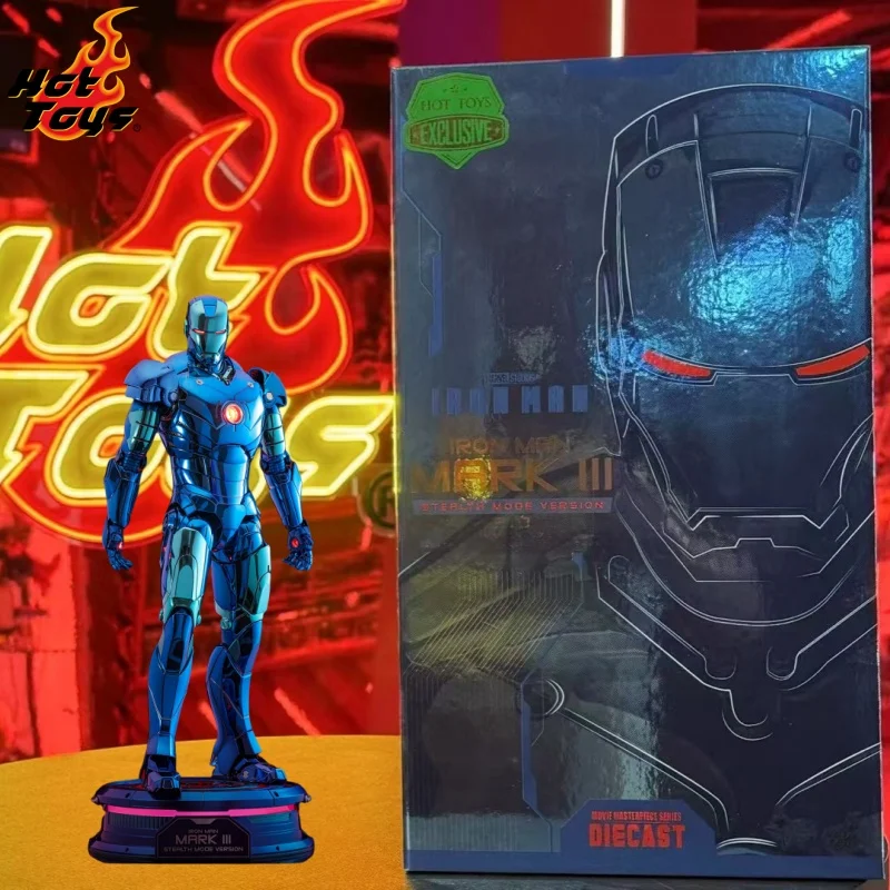 

В наличии HOTTOYS HT 1/6 MMS814D71 Железный человек Mk3 Stealth Mode Version2.0 Синий ограниченный выпуск Фигурки Коллекционная модель игрушки
