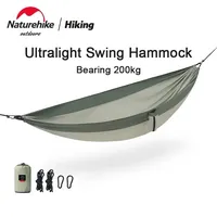 Naturehike Ultralight Outdoor Swing Hammock, Single/Double, Anti-Rollover for Camping, Wild Adventure Bed NH21DC011