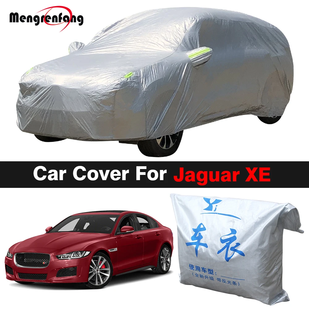 Outdoor Car Cover For Jaguar XE 2015-2023 Auto Anti-UV Sun Shade Snow Rain Wind Prevent Cover Dustproof