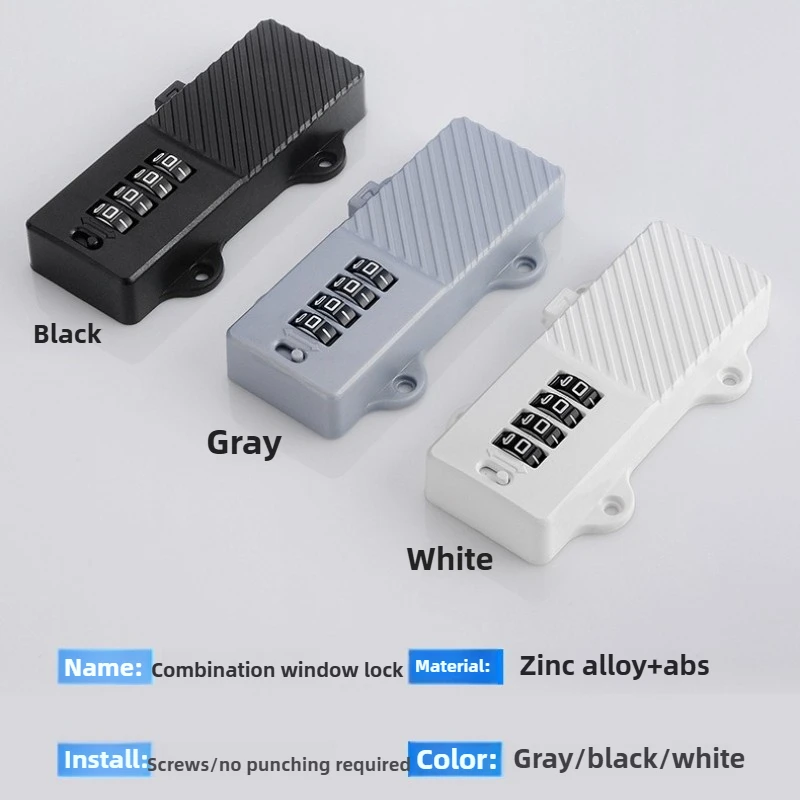 قفل أمان للأطفال مضاد للقرصة بدون حفر لحماية الطفل، قفل مشفر لباب الثلاجة، قفل خزانة قابل للتعديل للمنزل #3