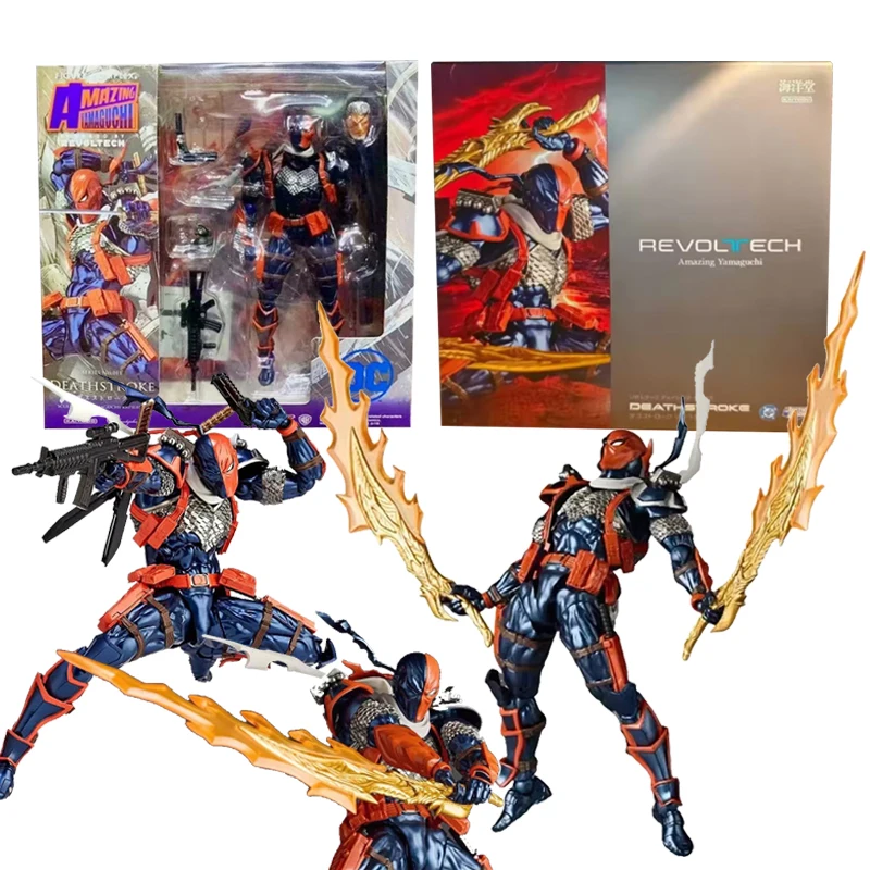 Yamaguchi increíble Revoltech Deathstroket Batman modelo Kit DEATHSTROKE Anime colección de figuras de acción regalos para niño coleccionables