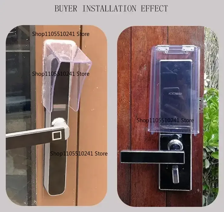 

Smart door lock waterproof cover fingerprint lock outdoor flip cover rainproof transparent plastic cover