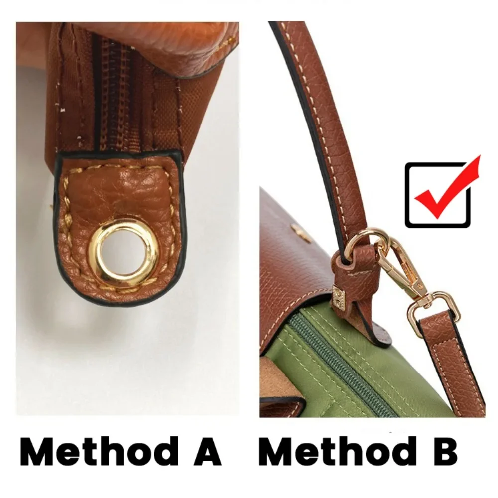 NEW Color Bag Adjustable Shoulder Strap for Longchamp Small Short Handle Bag Modified Messenger Strap Real Leather