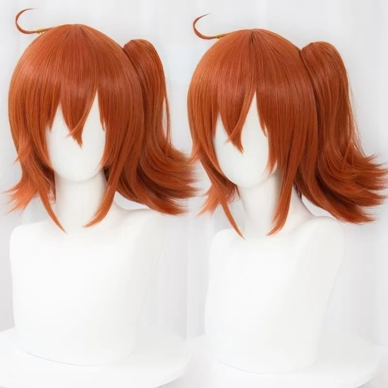

Anime Game FGO Fate/Grand Order Gudako Synthetic Cosplay Hair Wigs With Ponytail Heat Resistance Fiber with Rose net liner