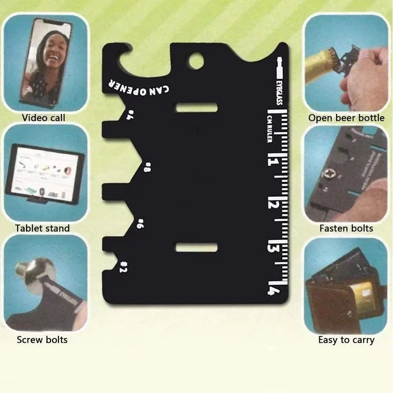 Multitool Card Multi Purpose Tool Card Camping Multi Tool Can Be Used As Mobile Phone Holder A Bottle Opener Screwdriver