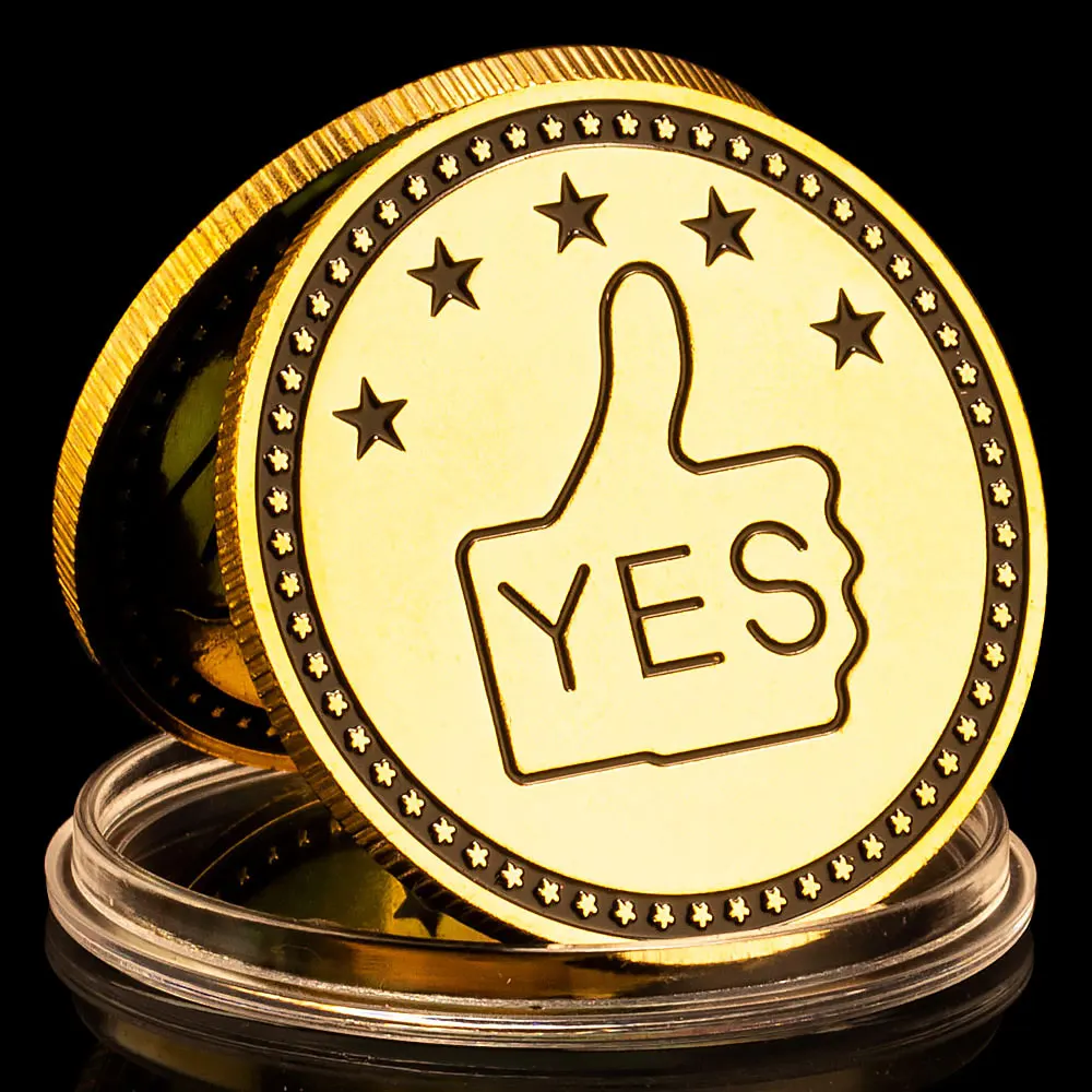Yes or No Coin Prediction Decision Coin Ouija Silvery Golden Plated Coin Souvenirs Commemorative Coins