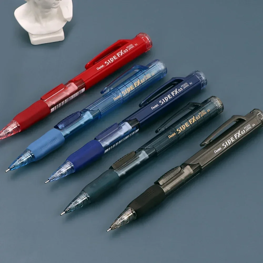 Imagem -05 - Lápis Mecânicos Pentel Japonês Pd255 Prensa Lateral Núcleo de Chumbo 0.5 mm 0.7 mm Borracha Retrátil Lápis de Atividade Papelaria