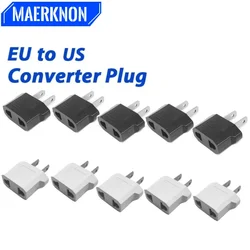 3/5/10pcs European Euro EU to US USA Plug Travel Charger Adapter Outlet Converter Power Type C Plug Electrical Sockets AC Outlet